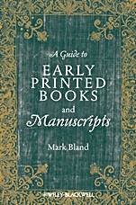 A Guide to Early Printed Books and Manuscripts - ISBN 9781405124126