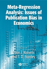 Meta–Regression Analysis: Issues of Publication Bias in Economics - ISBN 9781405137997