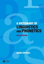 A Dictionary of Linguistics and Phonetics - ISBN 9781405152976