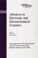 Advances in Electronic and Electrochemical Ceramics: Proceedings of the 107th Annual Meeting of The American Ceramic Society, Baltimore, Maryland, USA 2005 - ISBN 9781574982626