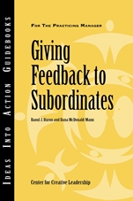 Giving Feedback to Subordinates - ISBN 9781882197392