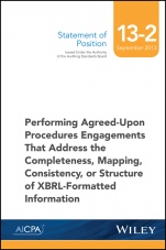SOP 13–2 Performing Agreed–Upon Procedures Engagements –XBRL–Formatted Information - ISBN 9781940235141