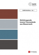 DAfM Richtlinie Nr. 1: Nichttragende innere Trennwände aus Mauerwerk - ISBN 9783433033180