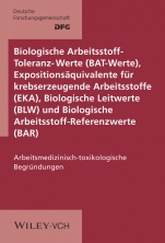 Biologische Arbeitsstoff–Toleranz–Werte (BAT–Werte), Expositionsäquivalente für krebserzeugende Arbeitsstoffe (EKA), Biologische Leitwerte (BLW) und Biologische Arbeitsstoff–Referenzwerte - ISBN 97835