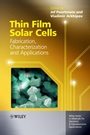 Thin Film Solar Cells: Fabrication, Characterization and Applications - ISBN 9780470091265