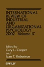 International Review of Industrial and Organizational Psychology 2002 - ISBN 9780470842959