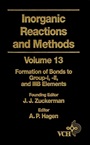 Inorganic Reactions and Methods: The Formation of Bonds to Group–I, –II, and –IIIB Elements - ISBN 9780471186649