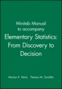 Minitab Manual to accompany Elementary Statistics: From Discovery to Decision - ISBN 9780471267225