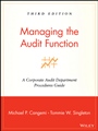 Managing the Audit Function: A Corporate Audit Department Procedures Guide - ISBN 9780471281191