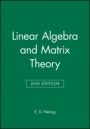 Linear Algebra and Matrix Theory - ISBN 9780471631781