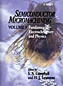Semiconductor Micromachining: Fundamental Electrochemistry and Physics - ISBN 9780471966814