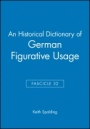 An Historical Dictionary of German Figurative Usage, Fascicle 32 - ISBN 9780631040200