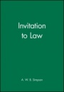Invitation to Law - ISBN 9780631145387