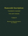 Ramesside Inscriptions: Translated and Annotated, Notes and Comments Ramesses II, Royal Inscriptions - ISBN 9780631184355