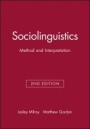 Sociolinguistics: Method and Interpretation - ISBN 9780631222255