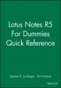 Lotus Notes R5 For Dummies Quick Reference - ISBN 9780764503191