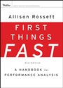 First Things Fast: A Handbook for Performance Analysis - ISBN 9780787988487