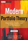 Modern Portfolio Theory: Foundations, Analysis, and New Developments + Website - ISBN 9781118370520
