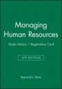 Managing Human Resources 4e iStudy Version 1 Registration Card - ISBN 9781118592175