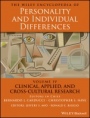 The Wiley Encyclopedia of Personality and Individual Differences: Clinical, Applied, and Cross–Cultural Research - ISBN 9781119057475