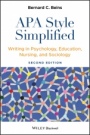 APA Style Simplified: Writing in Psychology, Education, Nursing, and Sociology - ISBN 9781119745235