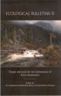 Ecological Bulletins: Targets and Tools for the Maintenance of Forest Biodiversity - ISBN 9781405117746