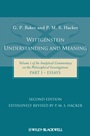 Wittgenstein: Understanding and Meaning: Volume 1 of an Analytical Commentary on the Philosophical Investigations, Part I: Essays - ISBN 9781405199247